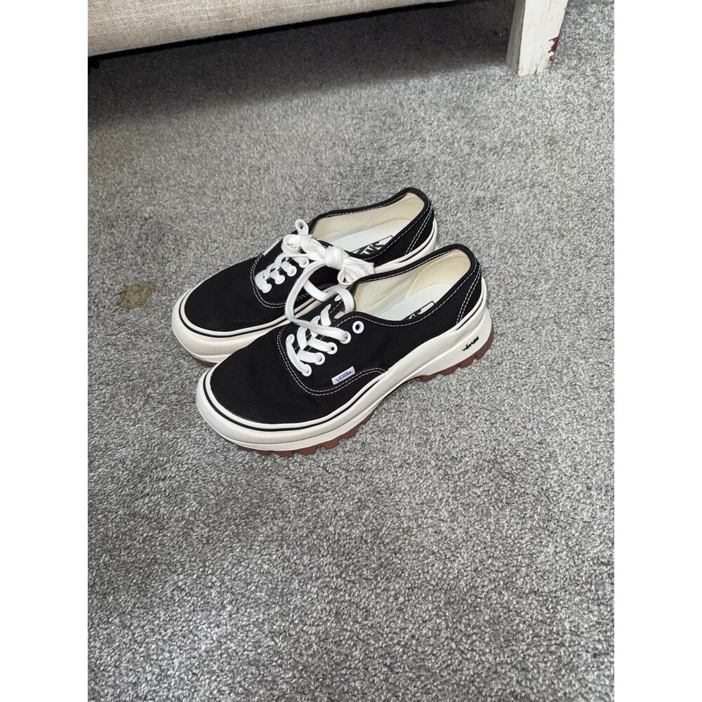 Vans Black and White Platform Lug Sole Sneakers